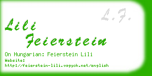 lili feierstein business card